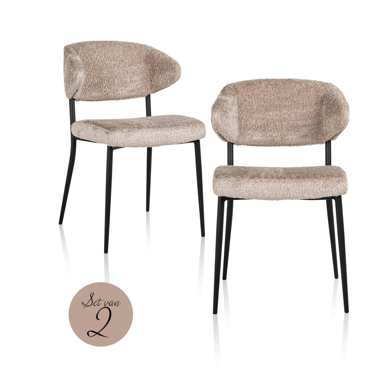 Dining chair Bea sheep natural (Set of 2)