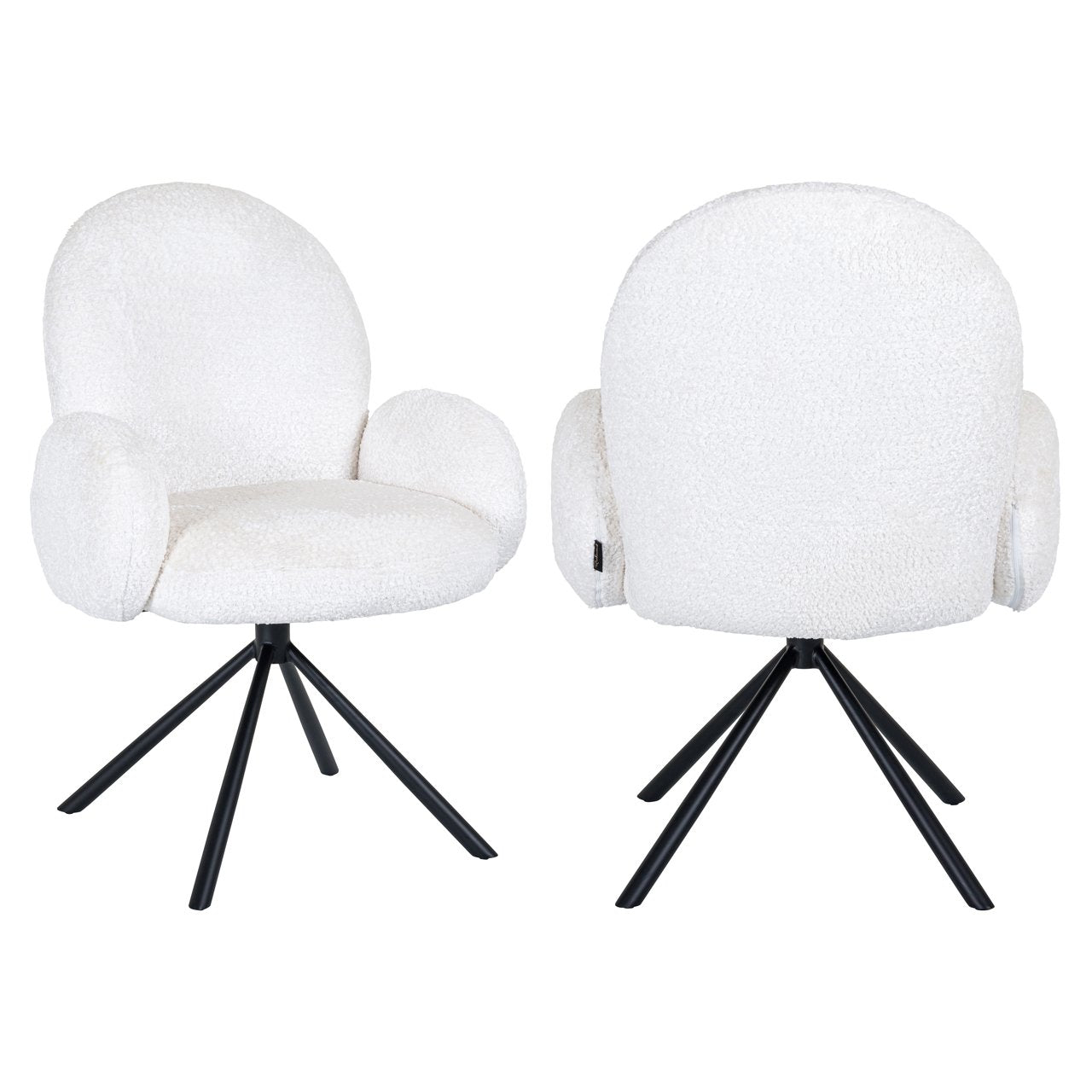 Dining chair Jolie sheep white swivel