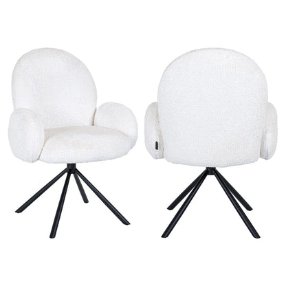 Dining chair Jolie sheep white swivel