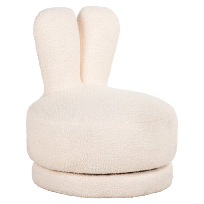 Lounge chair Bunny teddy white swivel kids