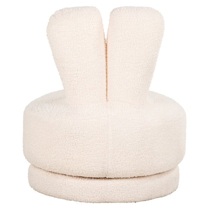 Lounge chair Bunny teddy white swivel kids