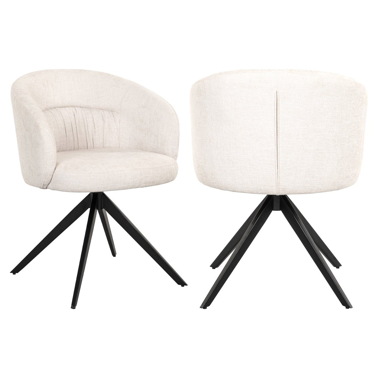 Dining chair Olivia ecru miami swivel