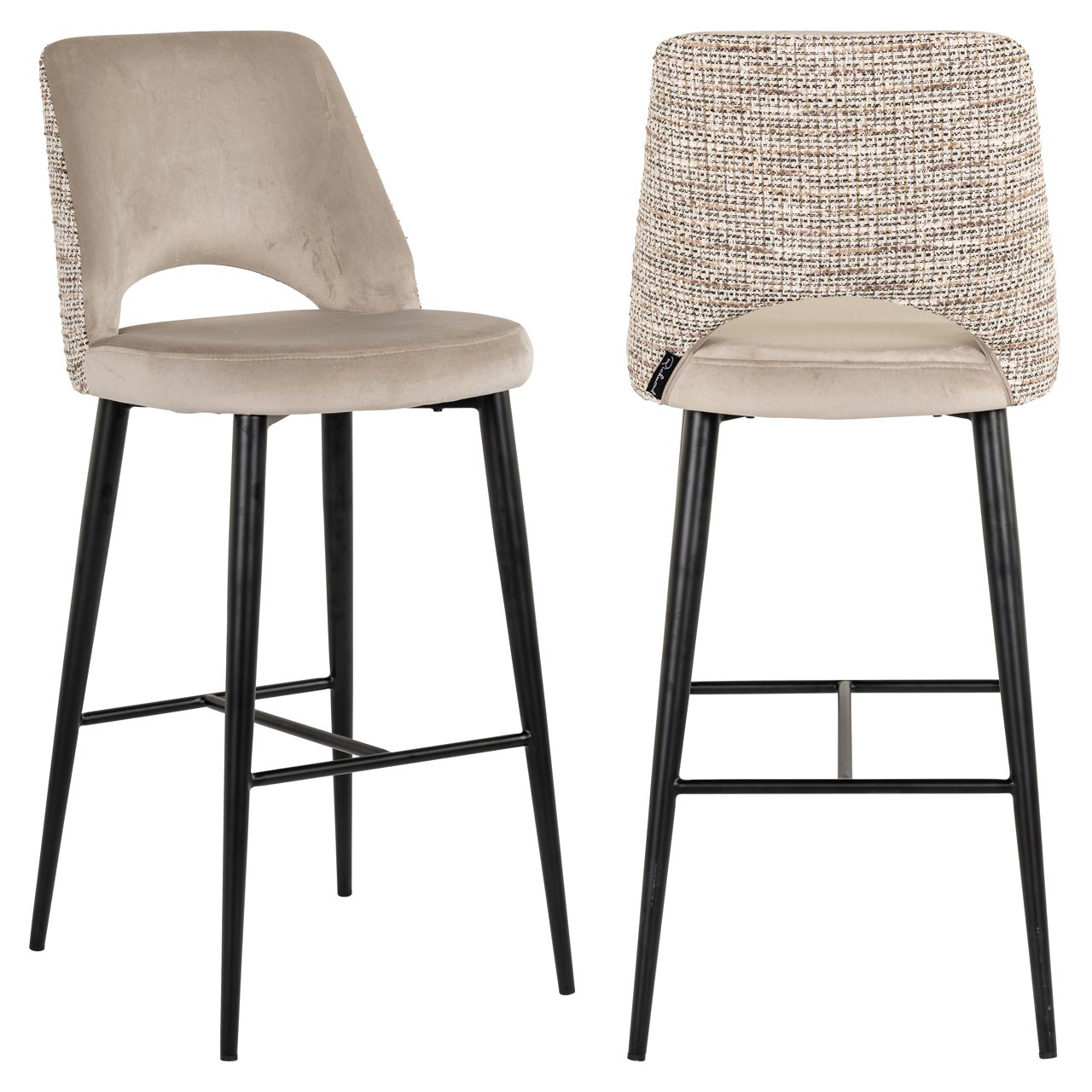 Bar stool Tabitha trendy nature fire retardant