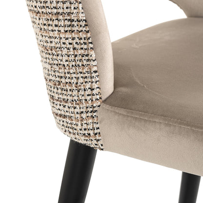 Counter stool Tabitha trendy nature fire retardant