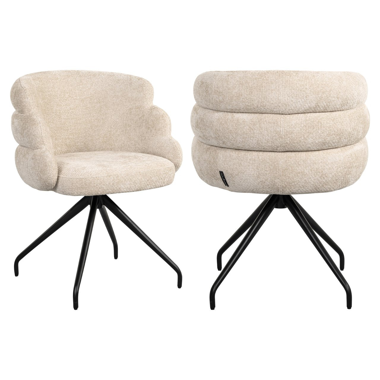 Dining chair Kayla cream unicorn swivel