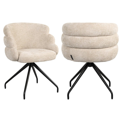 Dining chair Kayla cream unicorn swivel