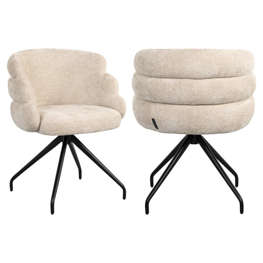 Dining chair Kayla cream unicorn swivel