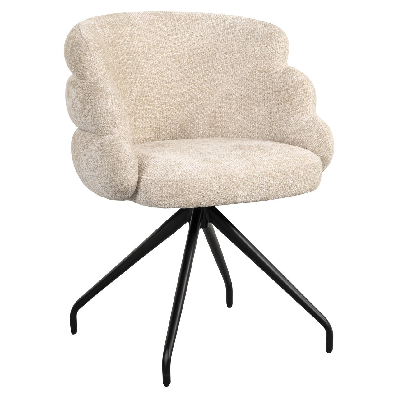 Dining chair Kayla cream unicorn swivel