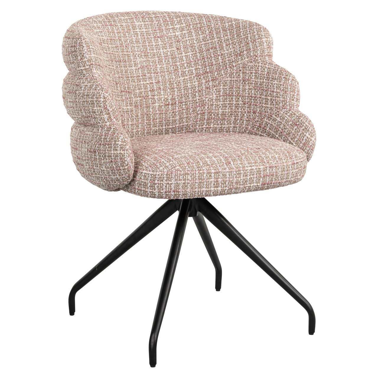 Dining chair Kayla trendy rose swivel