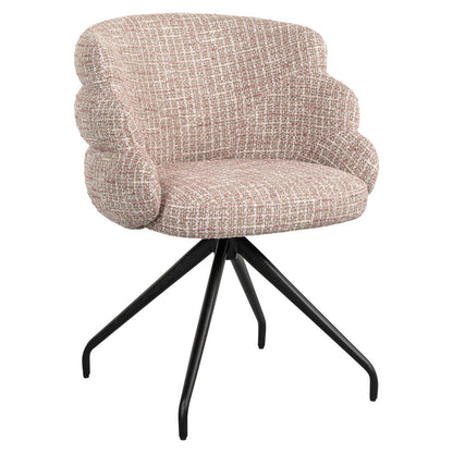 Dining chair Kayla trendy rose swivel