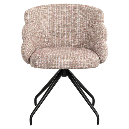 Dining chair Kayla trendy rose swivel