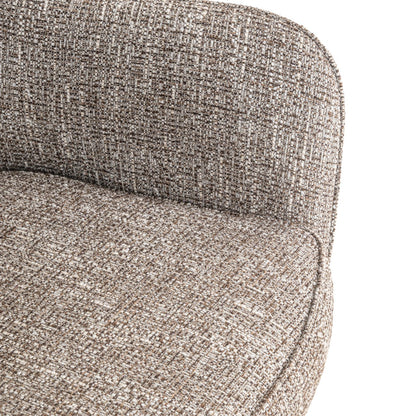 Dining chair Ginerva earth tweed swivel