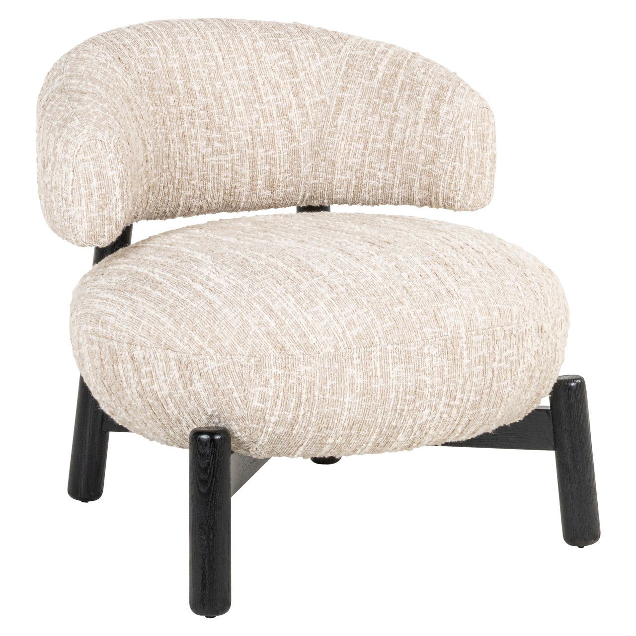 Lounge chair Ornella beige angora