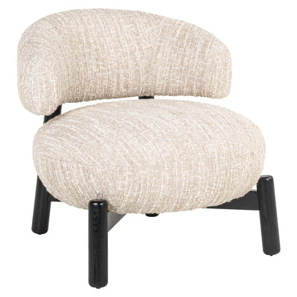Lounge chair Ornella beige angora