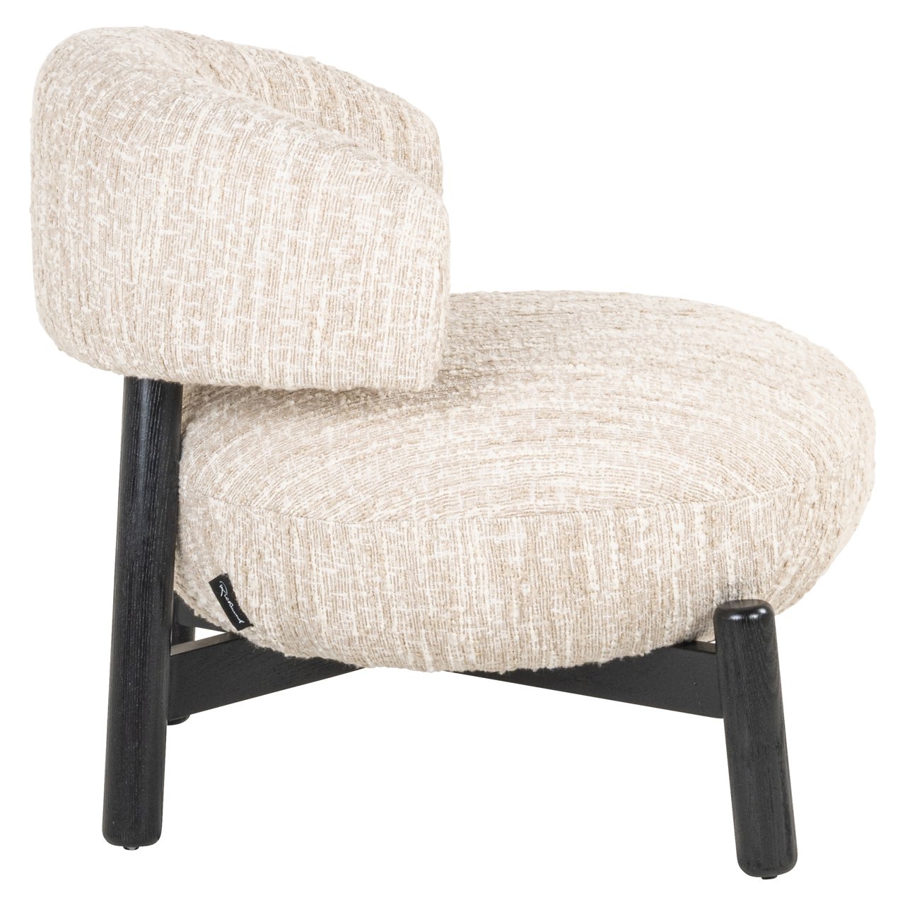 Lounge chair Ornella beige angora