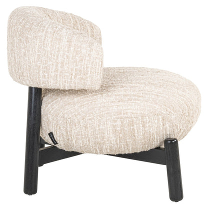 Lounge chair Ornella beige angora
