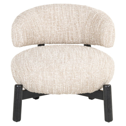Lounge chair Ornella beige angora