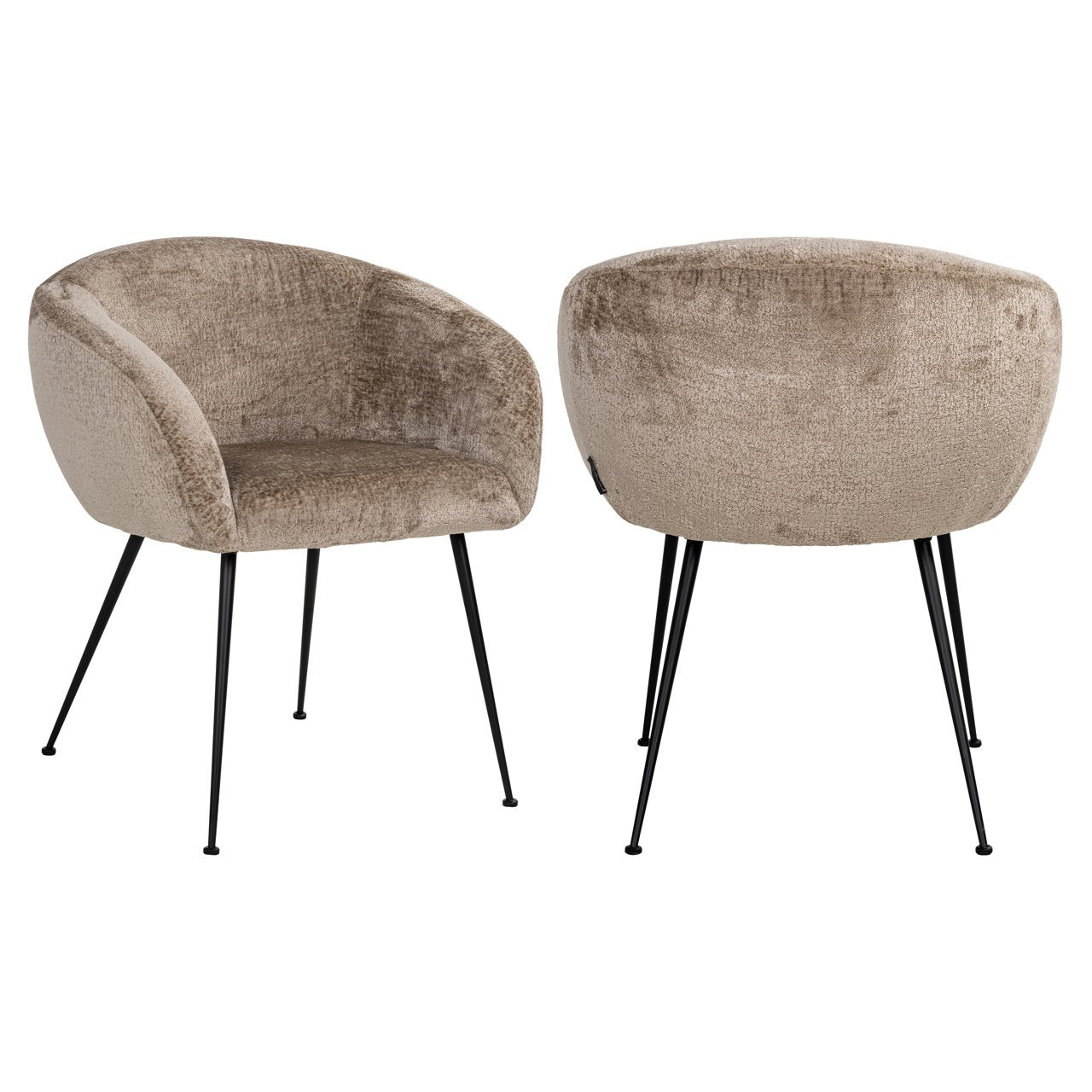 Dining chair Ruby taupe chenille