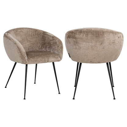 Dining chair Ruby taupe chenille