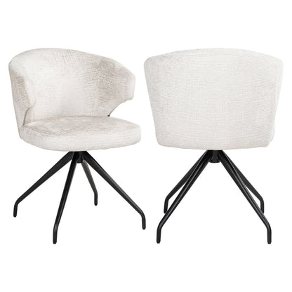 Dining chair Milly cream fusion swivel