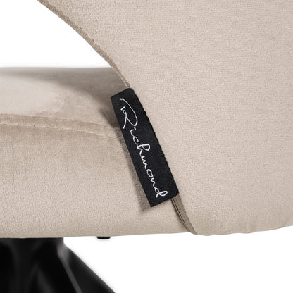 Dining chair Milly khaki velvet swivel