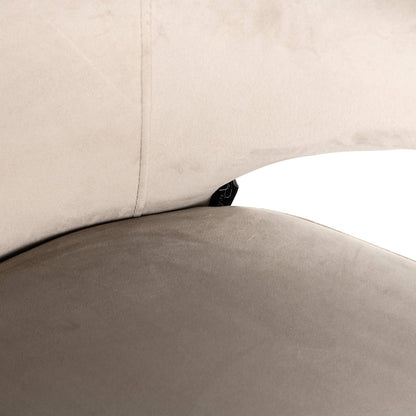 Dining chair Milly khaki velvet swivel