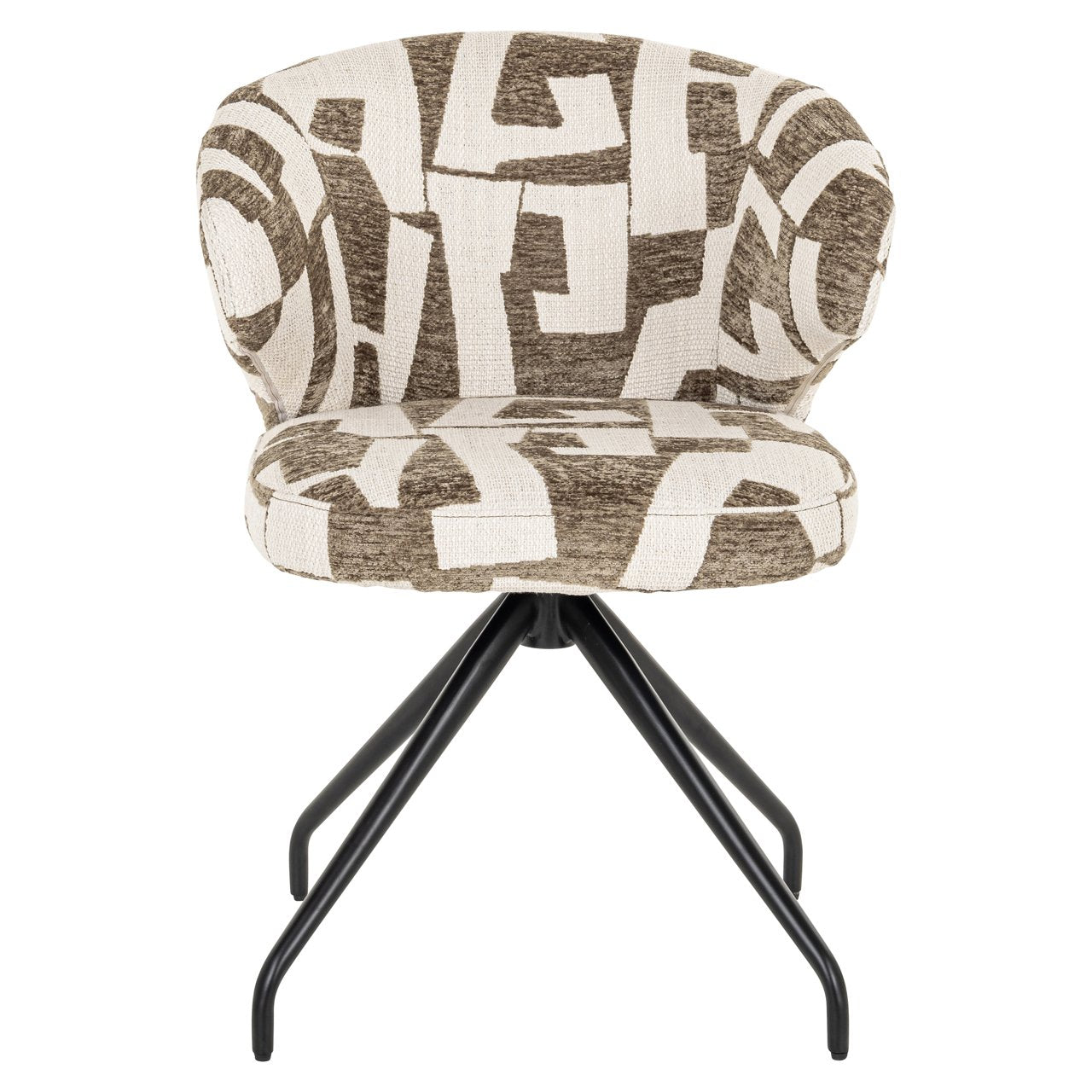 Dining chair Milly moss graffic swivel