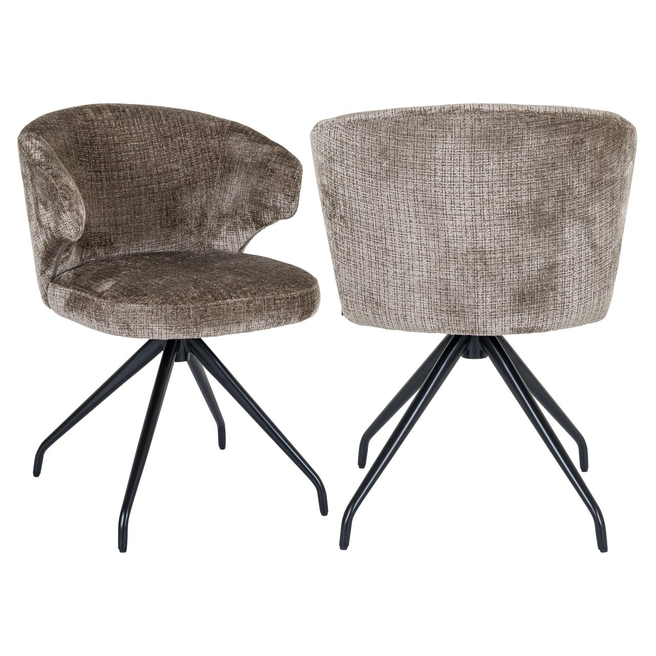 Dining chair Milly niagara stone swivel