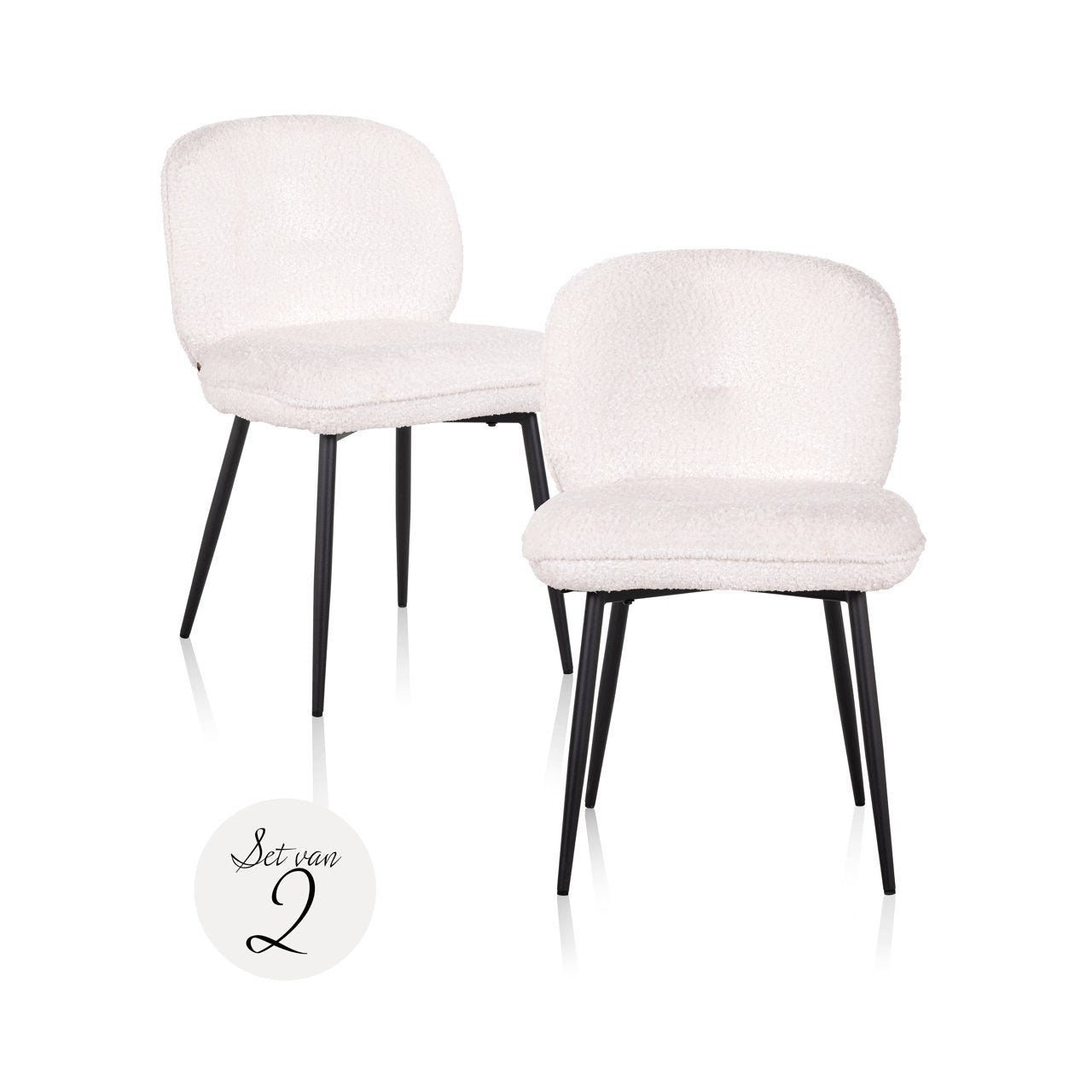 Dining chair Kiki sheep white (Set of 2)