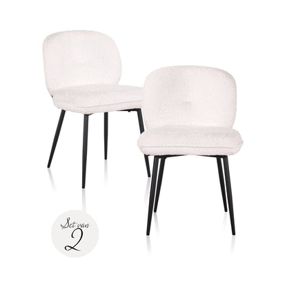 Dining chair Kiki sheep white (Set of 2)