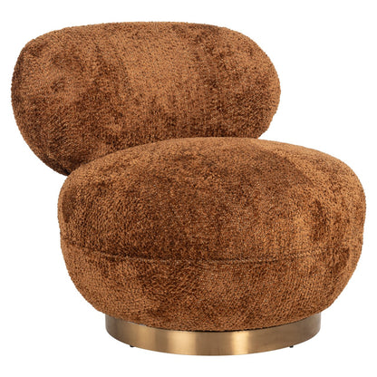 Lounge chair Jace lovely cinnamon swivel