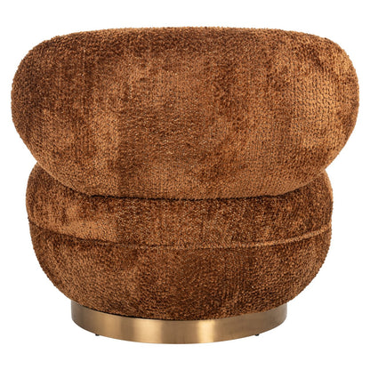 Lounge chair Jace lovely cinnamon swivel