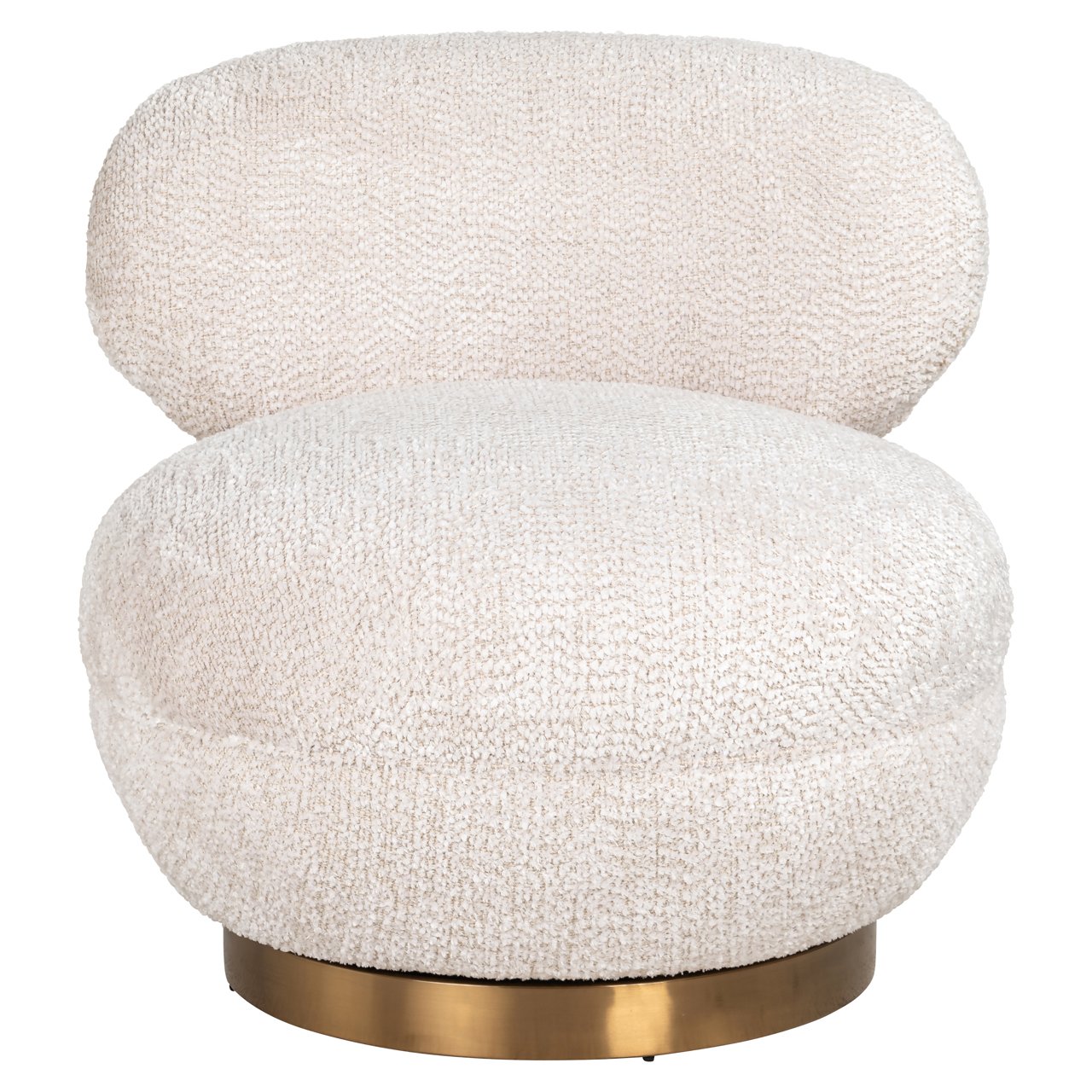 Lounge chair Jace lovely cream swivel