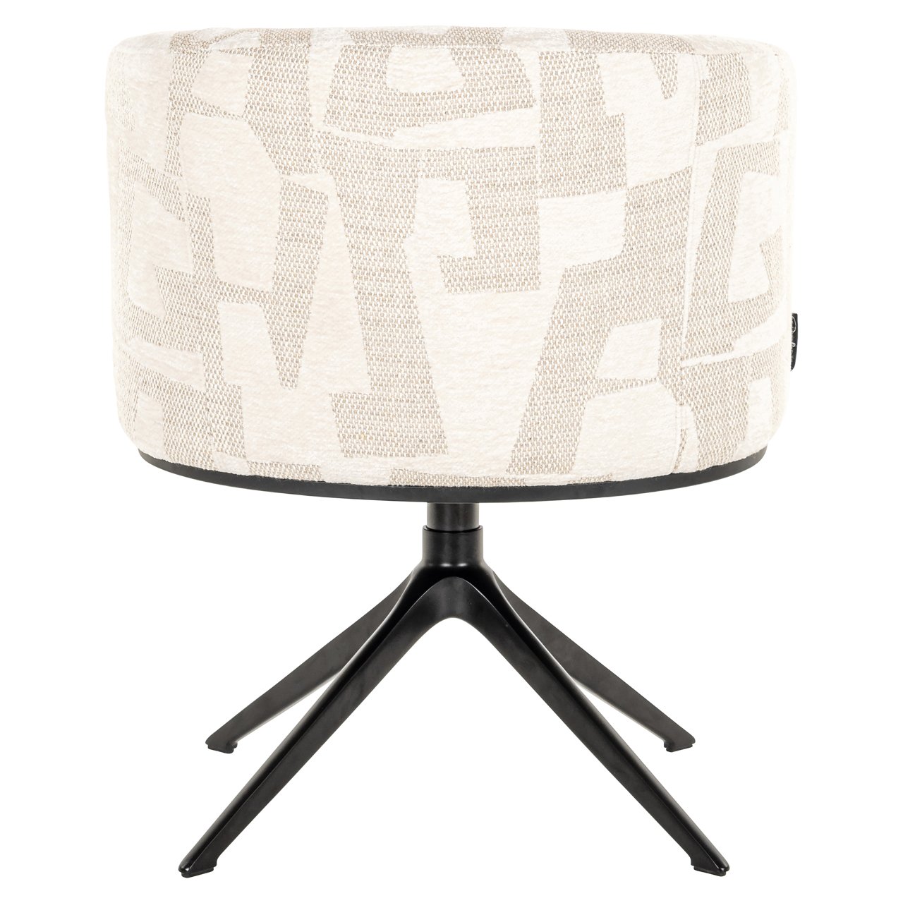 Dining chair Cheyenne beige graffic swivel