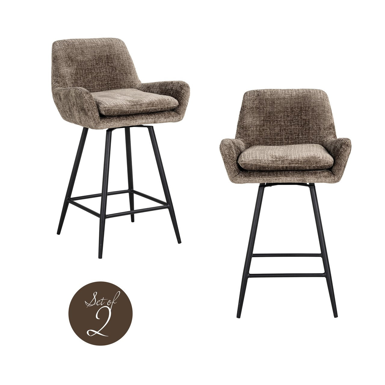 Counter stool Linsey niagara stone (Set of 2)