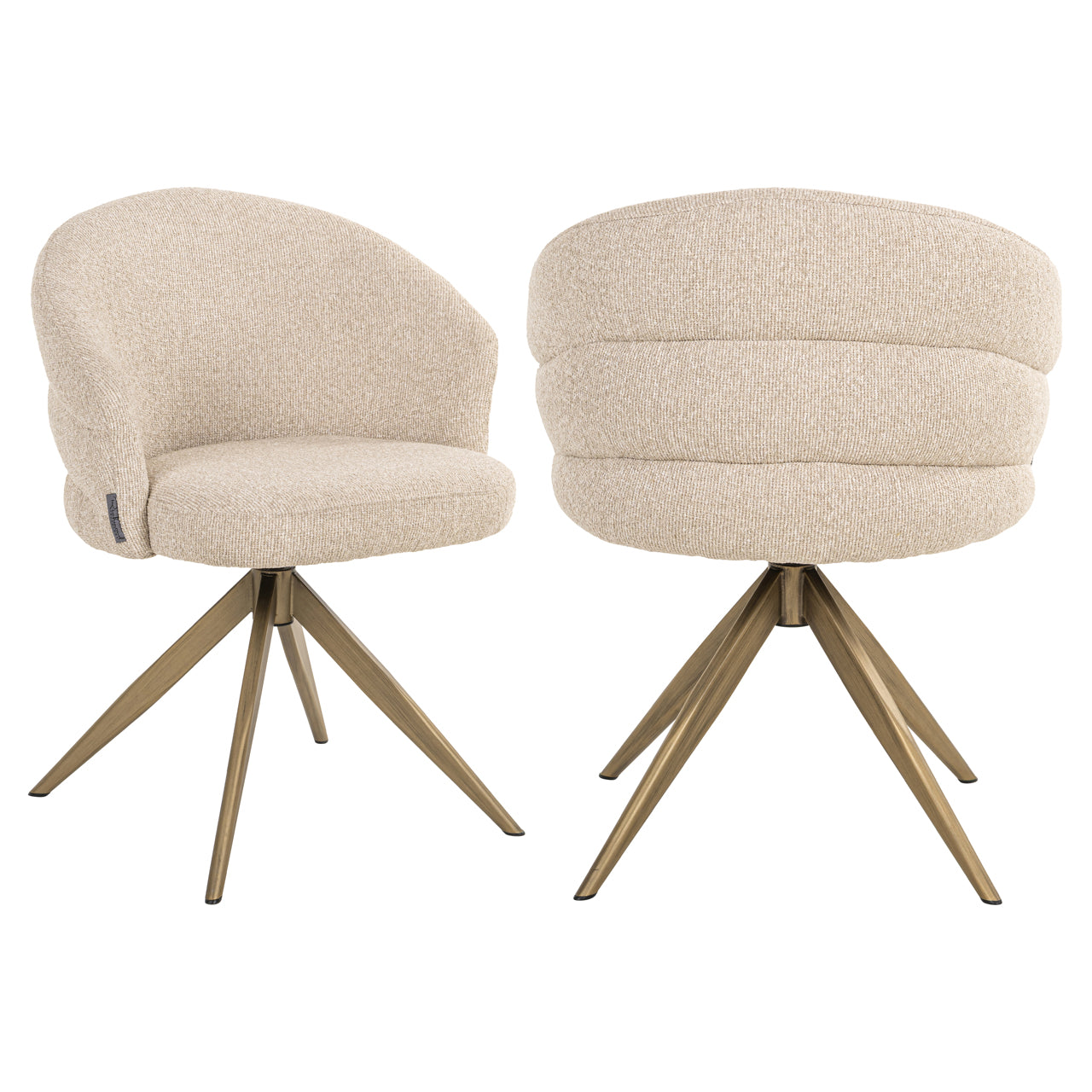 Dining chair Zendaya biscotti swivel fire retardant