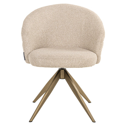 Dining chair Zendaya biscotti swivel fire retardant