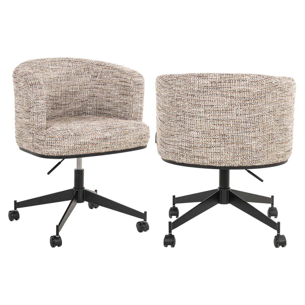 Dining chair Rochenne trendy nature swivel on wheels