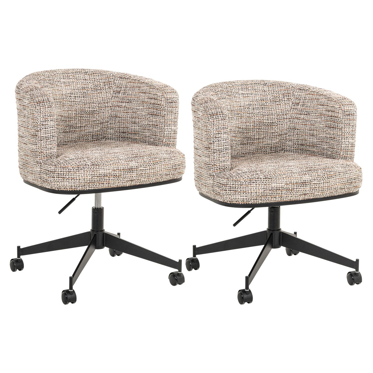 Dining chair Rochenne trendy nature swivel on wheels