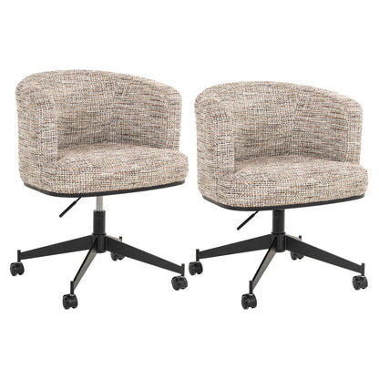 Dining chair Rochenne trendy nature swivel on wheels