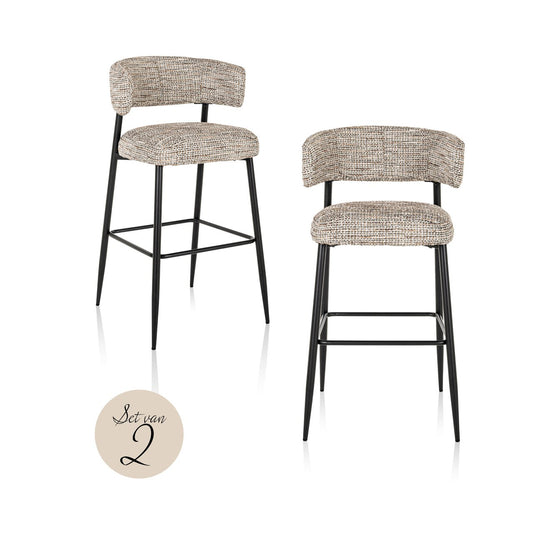 Counter stool Rochelle trendy nature (Set of 2)