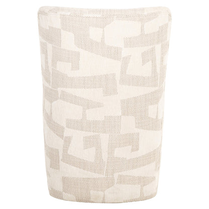 Dining chair Lorain beige graffic on wheels