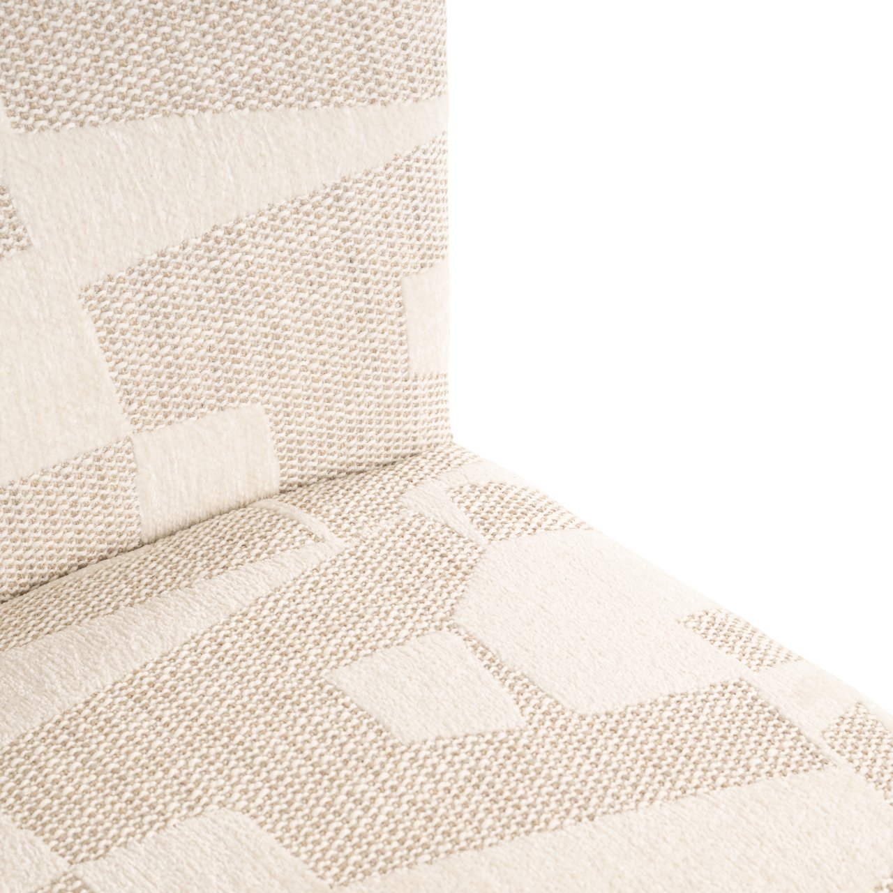 Dining chair Lorain beige graffic on wheels