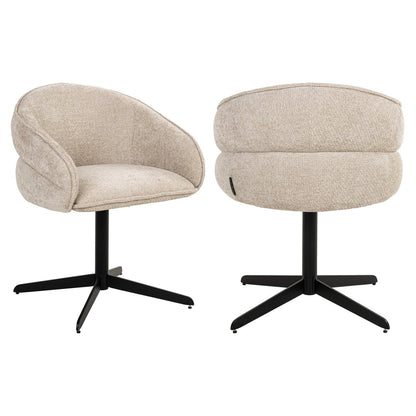 Dining chair Angelina cream unicorn swivel