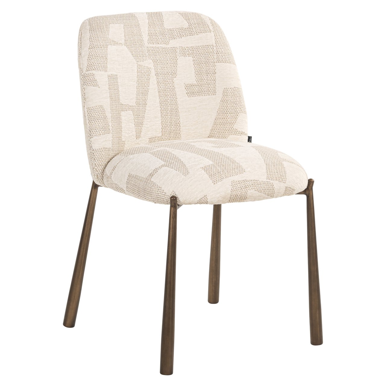 Dining chair Lana beige graffic (Set of 2)