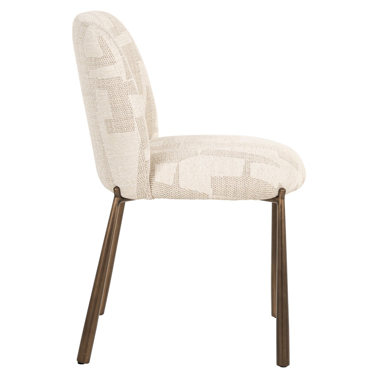 Dining chair Lana beige graffic (Set of 2)
