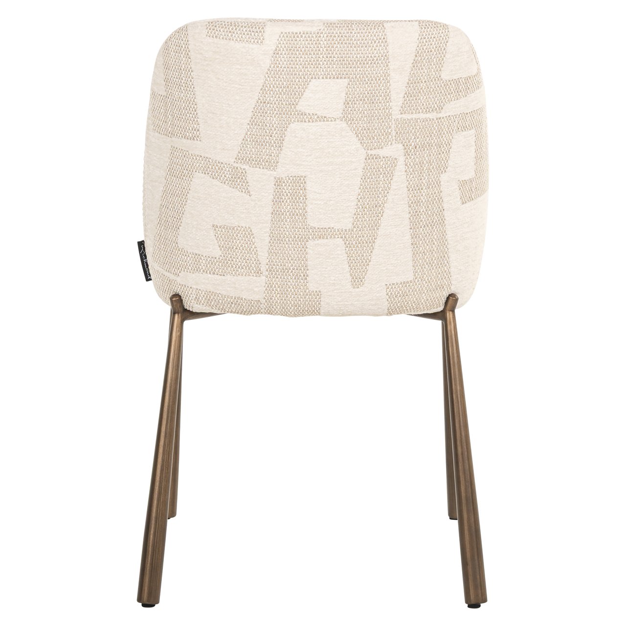 Dining chair Lana beige graffic (Set of 2)