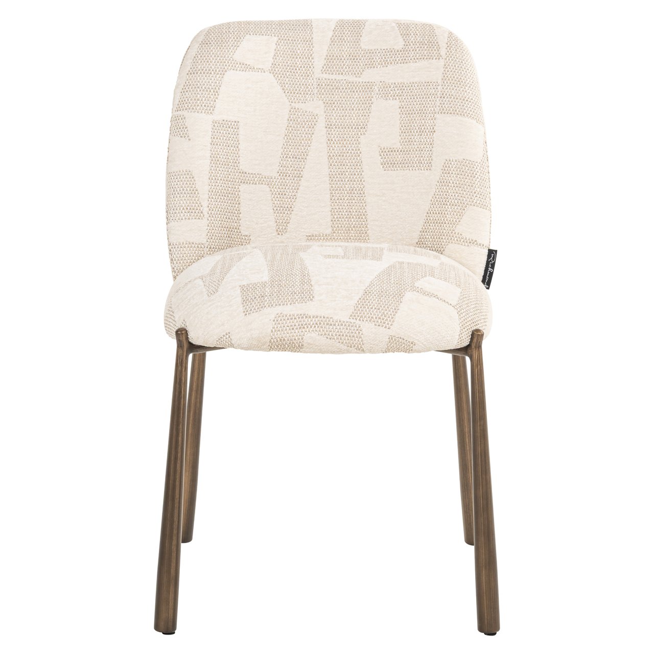 Dining chair Lana beige graffic (Set of 2)