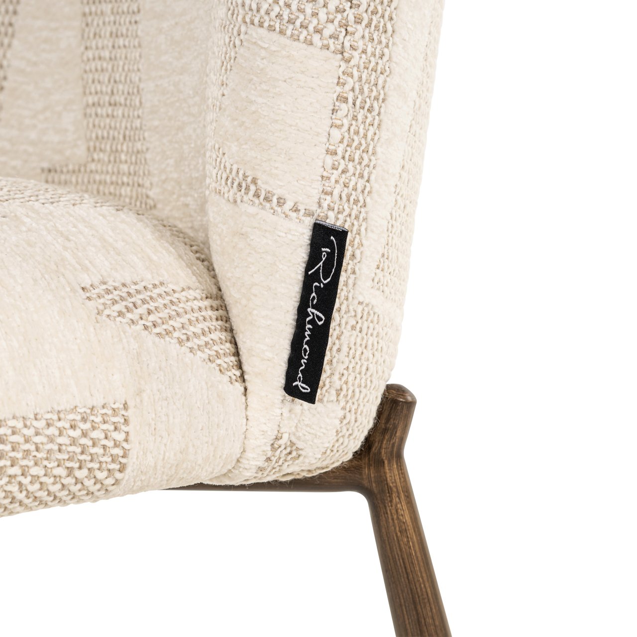 Dining chair Lana beige graffic (Set of 2)