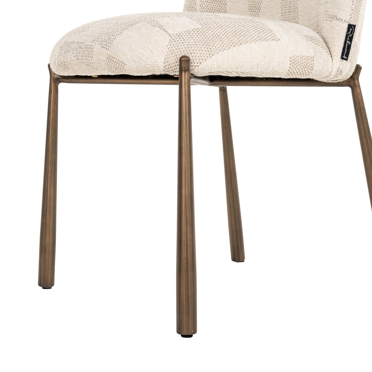 Dining chair Lana beige graffic (Set of 2)